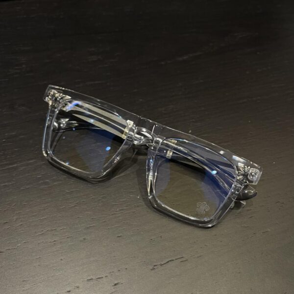 réplica,joyas,joyería,1:1,replica,fake,lujo,barato Marco transparente con flor cruzada y corazones cromados