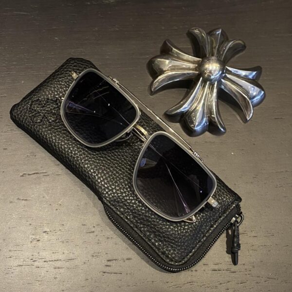 réplica,joyas,joyería,1:1,replica,fake,lujo,barato Gafas de sol cruzadas con corazones cromados
