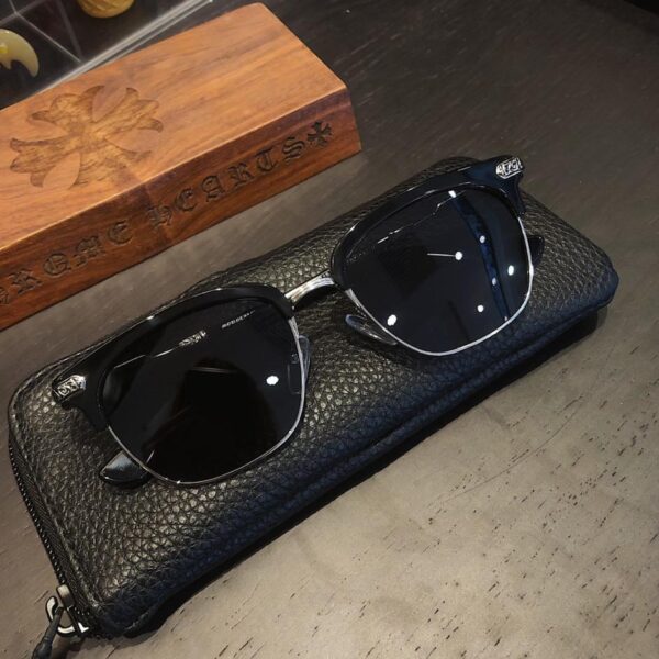 réplica,joyas,joyería,1:1,replica,fake,lujo,barato Chrome Hearts Jay Chou gafas de sol idénticas de media montura