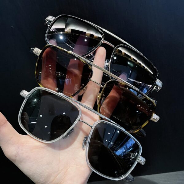 réplica,joyas,joyería,1:1,replica,fake,lujo,barato Gafas de sol con montura plana y corazones cromados
