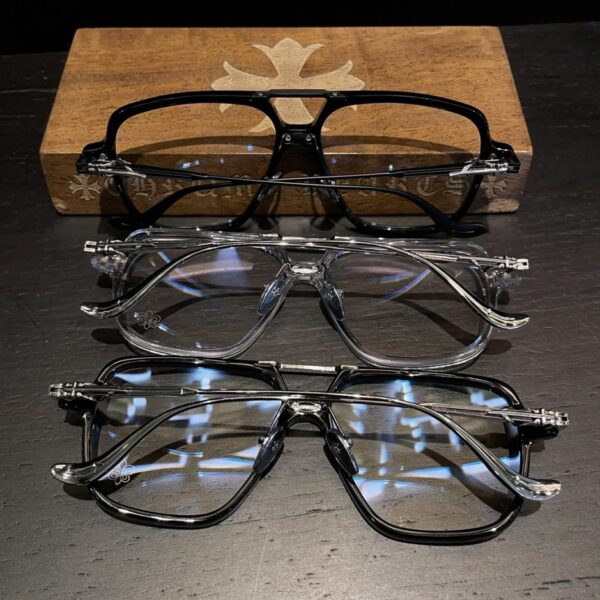 réplica,joyas,joyería,1:1,replica,fake,lujo,barato Gafas con montura plana y corazones cromados