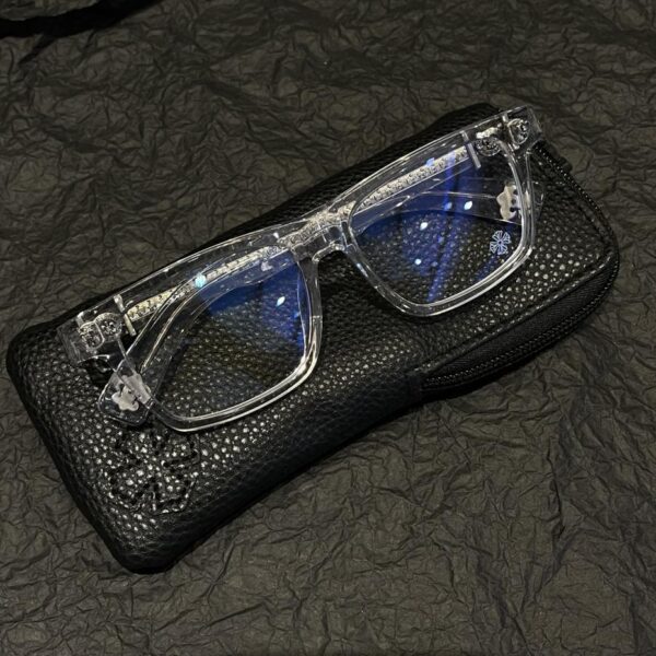réplica,joyas,joyería,1:1,replica,fake,lujo,barato Gafas con montura transparente con forma de flor exploradora y corazones cromados