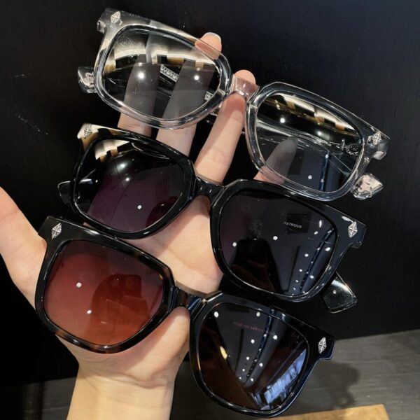 réplica,joyas,joyería,1:1,replica,fake,lujo,barato Gafas de sol con montura plana y flores Scout de corazones cromados