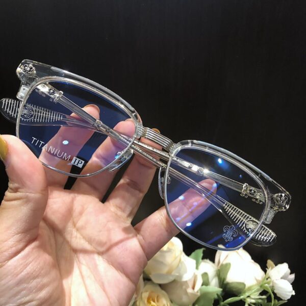 réplica,joyas,joyería,1:1,replica,fake,lujo,barato Chrome Hearts gafas del mismo estilo Guan Xiaotong gris transparente