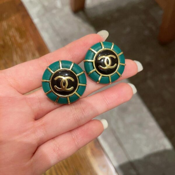 réplica,joyas,joyería,1:1,replica,fake,lujo,barato Aretes redondos con doble C de Chanel (5624)