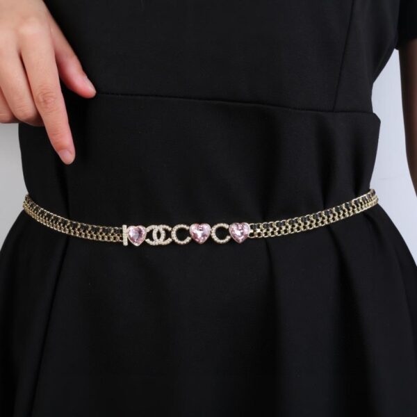 réplica,joyas,joyería,1:1,replica,fake,lujo,barato Chanel nueva cadena de cintura ámbar (8D23)