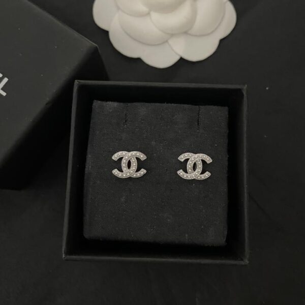 réplica,joyas,joyería,1:1,replica,fake,lujo,barato Pendientes Chanel Mini Plata Perla (3D3A)