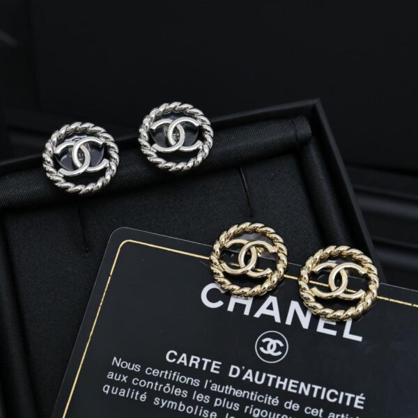 réplica,joyas,joyería,1:1,replica,fake,lujo,barato Pendientes huecos retorcidos Chanel (6974)