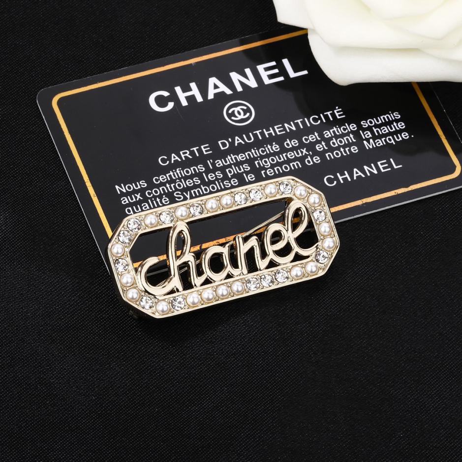 réplica,joyas,joyería,1:1,replica,fake,lujo,barato réplica,joyas,joyería,1:1,replica,fake,lujo,barato Broche con letras nuevas de Chanel (8DB7)