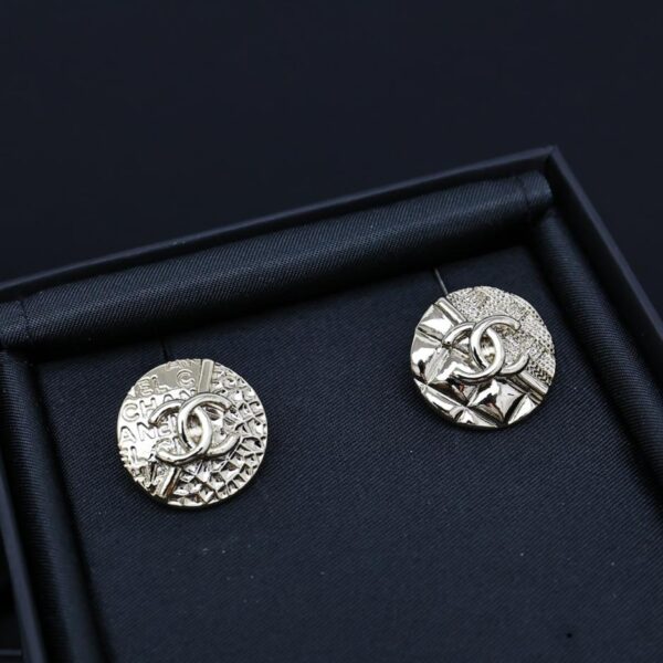 réplica,joyas,joyería,1:1,replica,fake,lujo,barato Pendientes redondos Chanel vintage doble c (CB53)