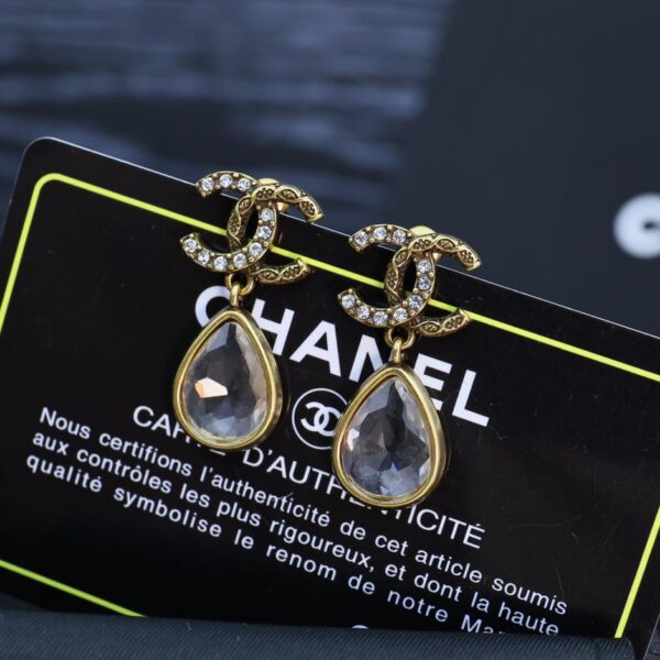 réplica,joyas,joyería,1:1,replica,fake,lujo,barato Pendientes colgantes vintage Chanel (8B87)