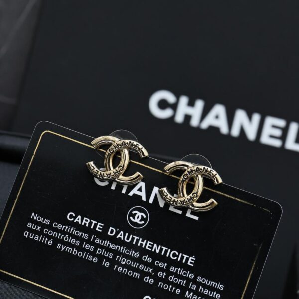 réplica,joyas,joyería,1:1,replica,fake,lujo,barato Aretes con doble C en metal esmaltado de Chanel (C03D)