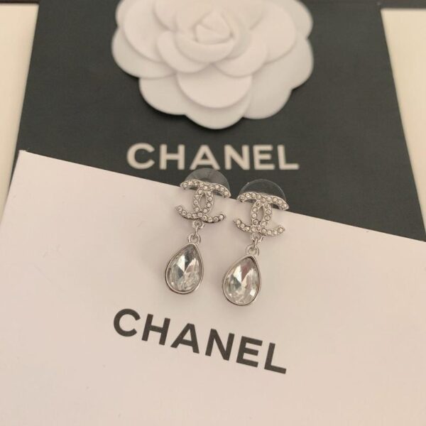 réplica,joyas,joyería,1:1,replica,fake,lujo,barato Pendientes colgantes de cristal nuevos de Chanel (B21C)