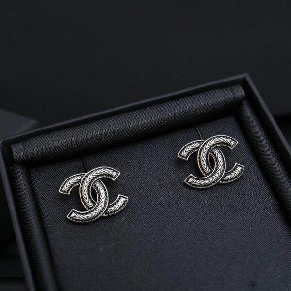 réplica,joyas,joyería,1:1,replica,fake,lujo,barato Aretes vintage con doble C de Chanel (3F88)