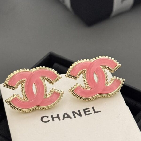 réplica,joyas,joyería,1:1,replica,fake,lujo,barato Chanel últimos pendientes cc rosas (50FD)
