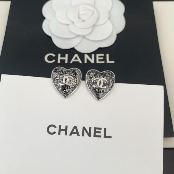réplica,joyas,joyería,1:1,replica,fake,lujo,barato Chanel últimos pendientes de amor de platino (506D)