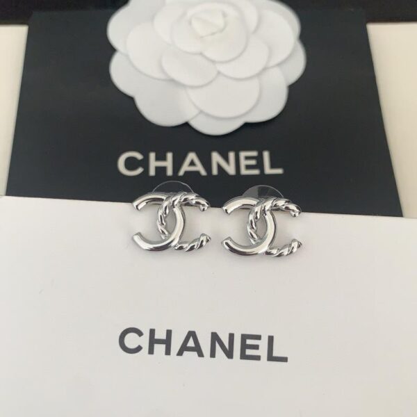 réplica,joyas,joyería,1:1,replica,fake,lujo,barato Pendientes torcidos de platino más recientes de Chanel (2630)