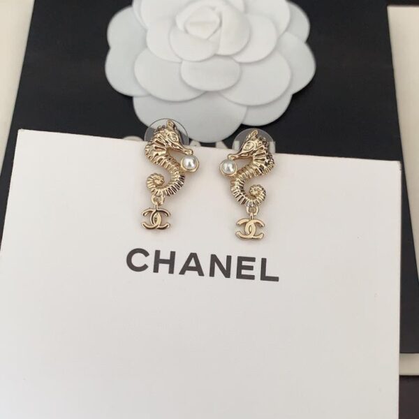 réplica,joyas,joyería,1:1,replica,fake,lujo,barato Chanel últimos aretes Longzhu cc (28F1)