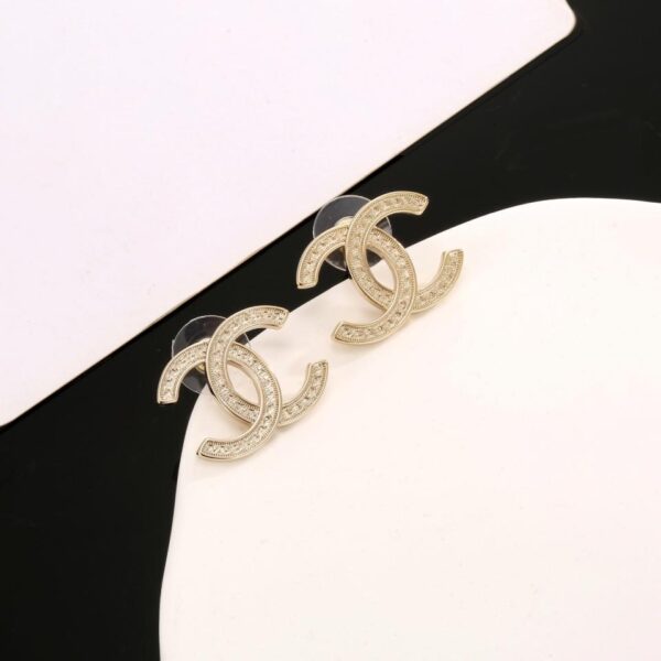 réplica,joyas,joyería,1:1,replica,fake,lujo,barato Aretes Chanel de oro (4D53)