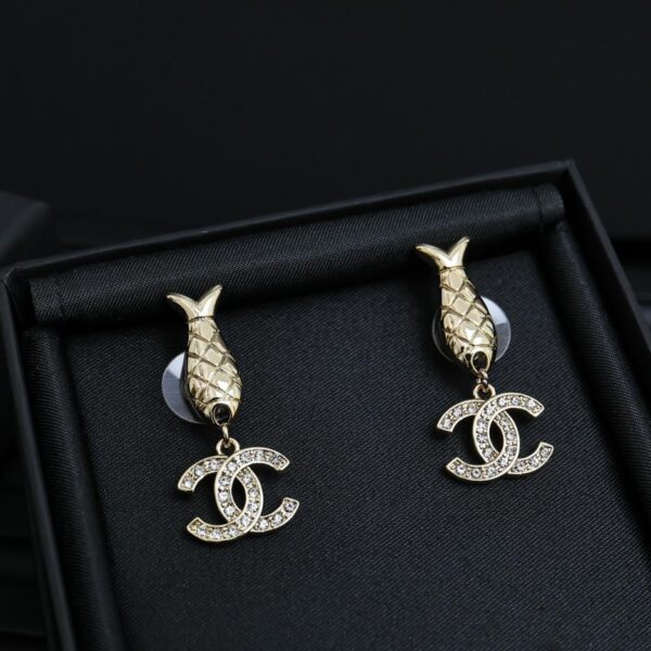 réplica,joyas,joyería,1:1,replica,fake,lujo,barato Pendientes Chanel Sardina Serie Dream Ocean (D586)