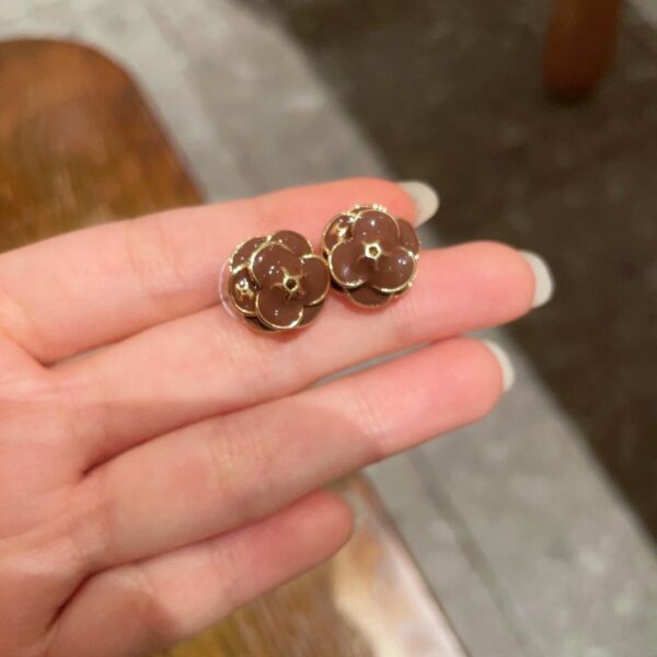 réplica,joyas,joyería,1:1,replica,fake,lujo,barato Pendientes Chanel doble C de segunda mano (E80F)
