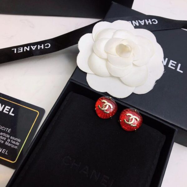 réplica,joyas,joyería,1:1,replica,fake,lujo,barato Aretes Chanel pequeños y fragantes con diamantes cuadrados y grandes (F72A)