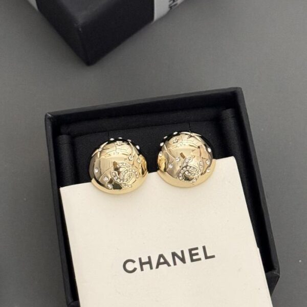 réplica,joyas,joyería,1:1,replica,fake,lujo,barato Pendientes Chanel New Round Mirror CC Plata (CD4E)