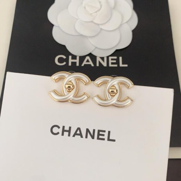 réplica,joyas,joyería,1:1,replica,fake,lujo,barato Chanel últimos aretes con perlas blancas cc (002B)
