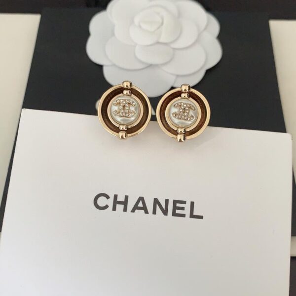 réplica,joyas,joyería,1:1,replica,fake,lujo,barato Últimos pendientes redondos de Chanel (4DE2)