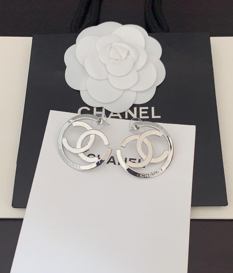 réplica,joyas,joyería,1:1,replica,fake,lujo,barato réplica,joyas,joyería,1:1,replica,fake,lujo,barato Chanel últimos ganchos para la oreja cc huecos de platino (DE2E)