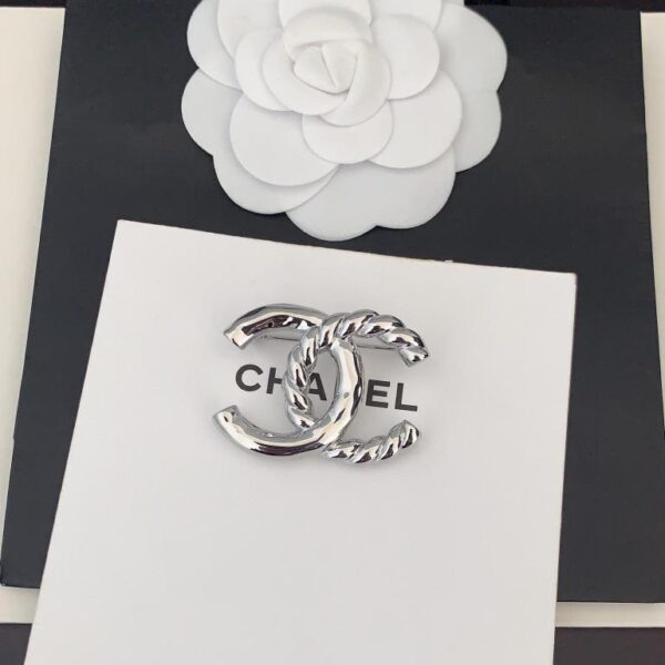 réplica,joyas,joyería,1:1,replica,fake,lujo,barato Chanel últimos ganchos para la oreja cc huecos de platino (DE2E)