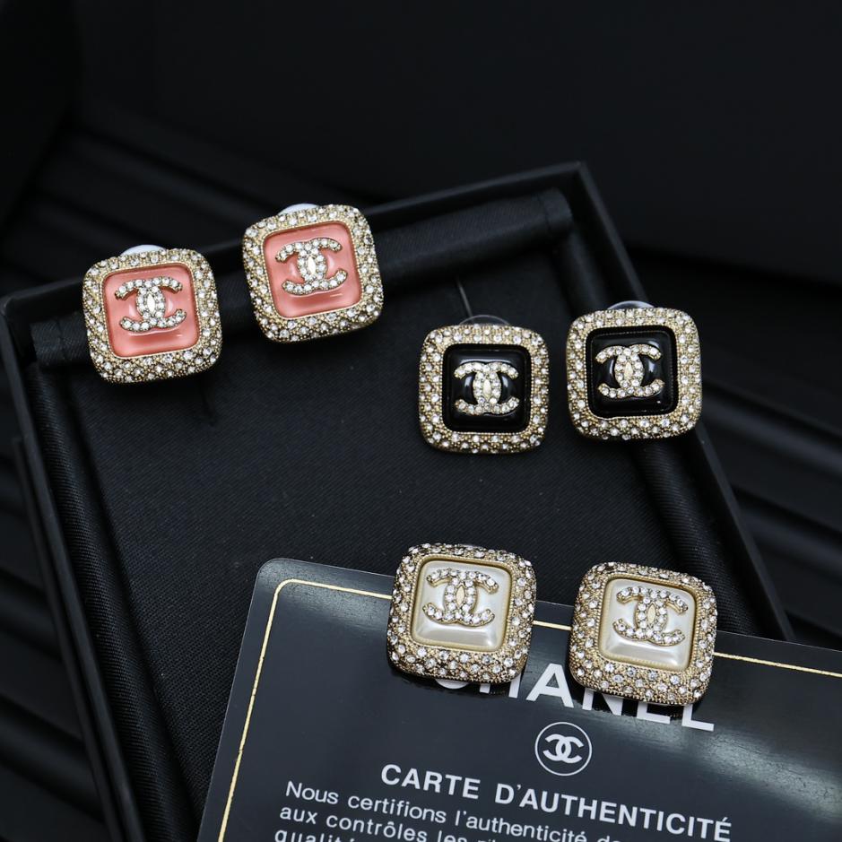 réplica,joyas,joyería,1:1,replica,fake,lujo,barato réplica,joyas,joyería,1:1,replica,fake,lujo,barato Pendientes con diamantes y terrones de azúcar de Chanel (7D93)