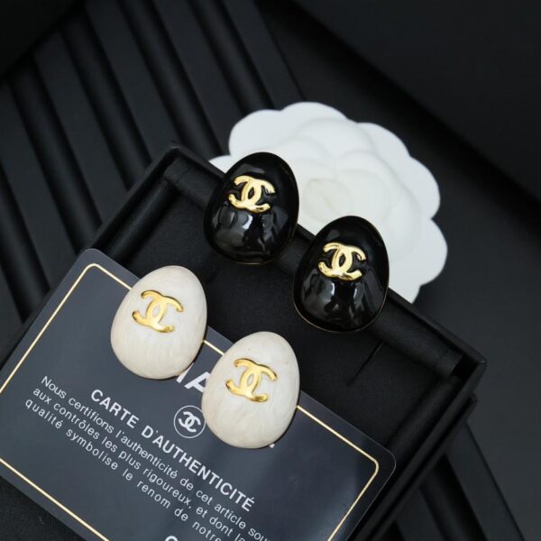 réplica,joyas,joyería,1:1,replica,fake,lujo,barato Aretes de esmalte medieval ovalado de Chanel (7CCA)