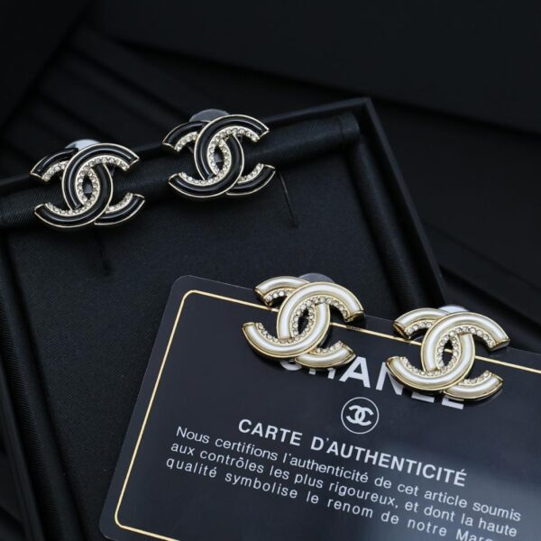 réplica,joyas,joyería,1:1,replica,fake,lujo,barato Aretes con doble C de resina de Chanel (BCB6)