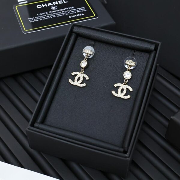 réplica,joyas,joyería,1:1,replica,fake,lujo,barato Pendientes con borlas de diamantes de imitación Chanel (A524)