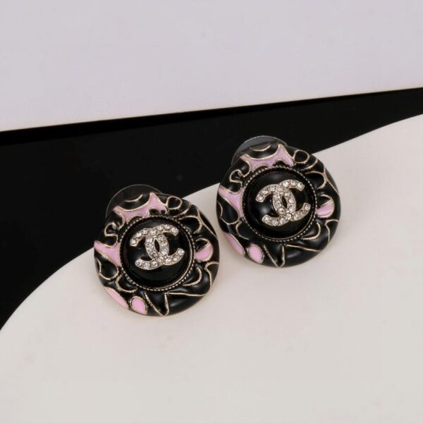 réplica,joyas,joyería,1:1,replica,fake,lujo,barato Aretes redondos clásicos con doble C de Chanel (0200)