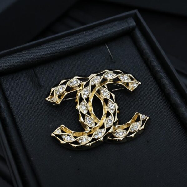 réplica,joyas,joyería,1:1,replica,fake,lujo,barato Pendientes Chanel segunda mano doble C (2650)