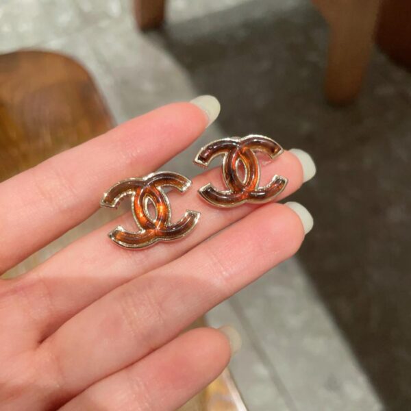 réplica,joyas,joyería,1:1,replica,fake,lujo,barato Pendientes Chanel doble C de segunda mano (C0FA)