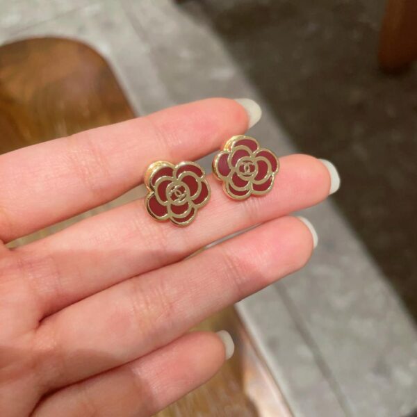 réplica,joyas,joyería,1:1,replica,fake,lujo,barato Pendientes Chanel segunda mano doble C (035E)