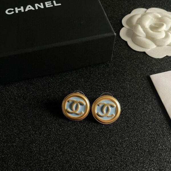 réplica,joyas,joyería,1:1,replica,fake,lujo,barato Pendientes Chanel doble C de segunda mano (C831)