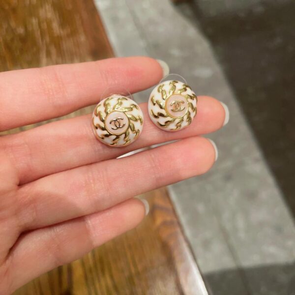 réplica,joyas,joyería,1:1,replica,fake,lujo,barato Pendientes Chanel doble C de segunda mano (2EDA)