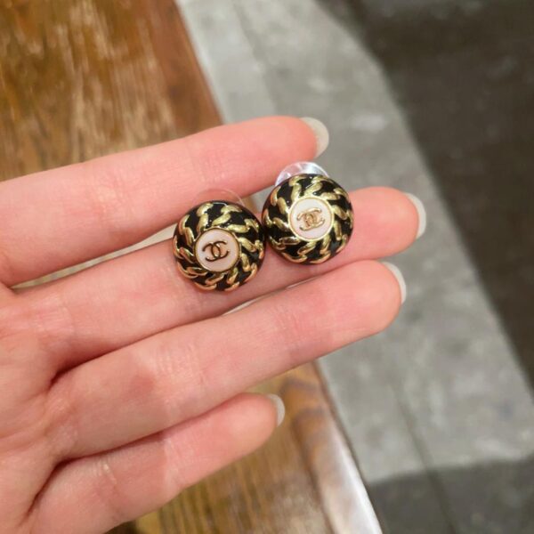 réplica,joyas,joyería,1:1,replica,fake,lujo,barato Pendientes Chanel doble C de segunda mano (CFE3)