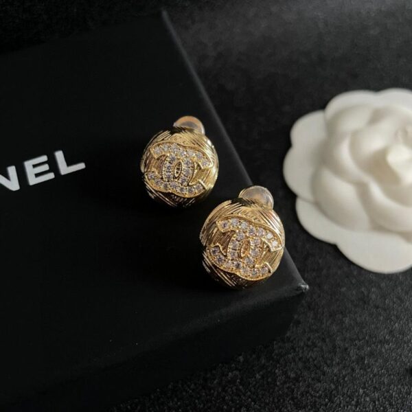 réplica,joyas,joyería,1:1,replica,fake,lujo,barato Pendientes Chanel de mediana edad(5982)
