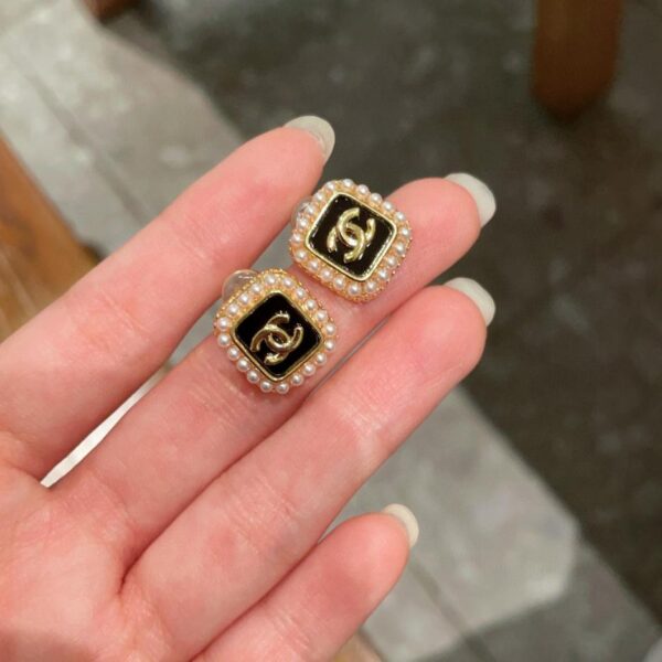 réplica,joyas,joyería,1:1,replica,fake,lujo,barato Pendientes Chanel de segunda mano (F5D5)