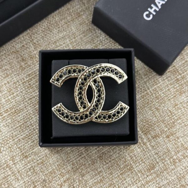 réplica,joyas,joyería,1:1,replica,fake,lujo,barato Chanel último broche cc hueco de diamante blanco (AC12)