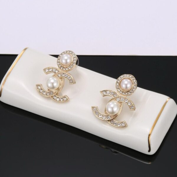 réplica,joyas,joyería,1:1,replica,fake,lujo,barato Pendientes Chanel con colgante de amor de lava esmaltado rosa (8C6C)