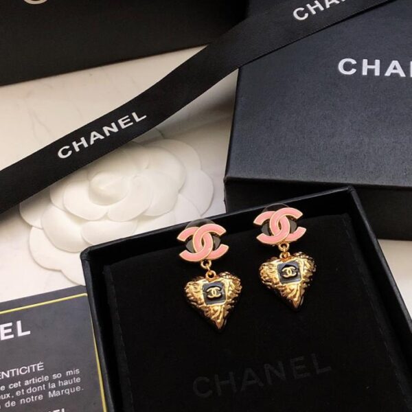 réplica,joyas,joyería,1:1,replica,fake,lujo,barato Pendientes love de mezclilla de imitación Chanel (B26C)