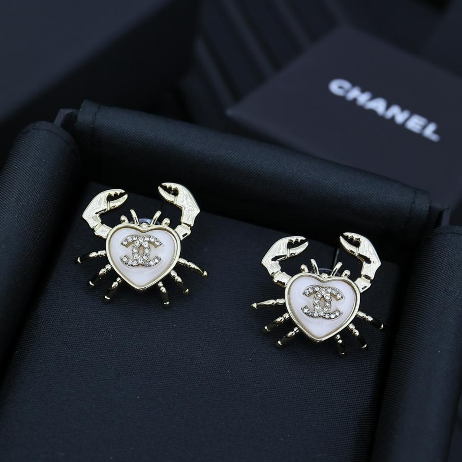 réplica,joyas,joyería,1:1,replica,fake,lujo,barato réplica,joyas,joyería,1:1,replica,fake,lujo,barato Pendientes de cangrejo Chanel Show Ocean Series (1A9C)