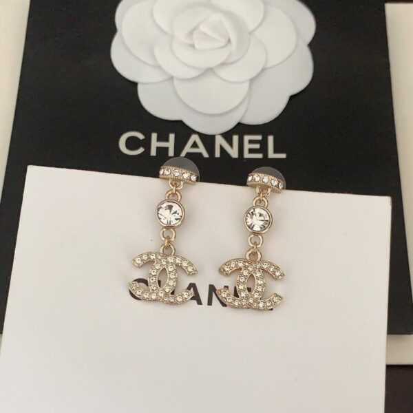 réplica,joyas,joyería,1:1,replica,fake,lujo,barato Chanel últimos aretes ovalados azules (11E2)