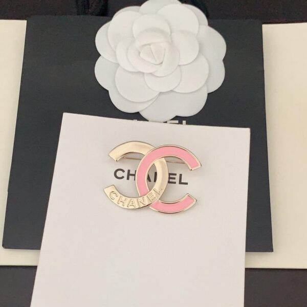 réplica,joyas,joyería,1:1,replica,fake,lujo,barato Chanel último broche con letra cc rosa (E695)